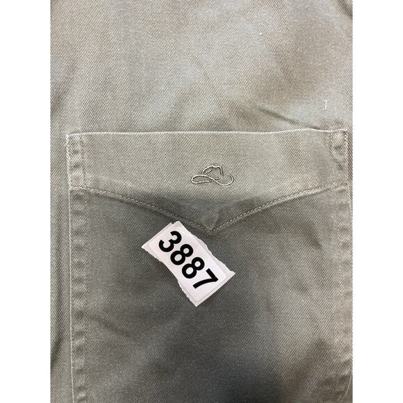 RESISTOL RODEO GEAR, MEN'S M, 30X‎ HILL COUNTRY, 100% COTTON, Green BUTTON DOWN - Picture 7 of 7